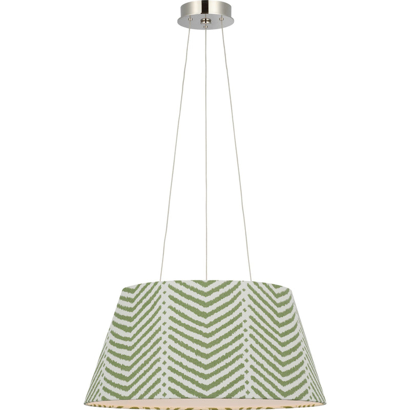 Caufield 21" Drum Pendant in Polished Nickel