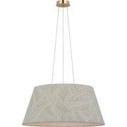 Caufield 29" Drum Pendant in Hand-Rubbed Antique Brass