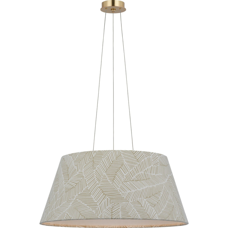 Caufield 29" Drum Pendant in Hand-Rubbed Antique Brass