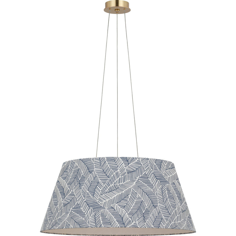 Caufield 29" Drum Pendant in Hand-Rubbed Antique Brass