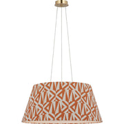 Caufield 29" Drum Pendant in Hand-Rubbed Antique Brass