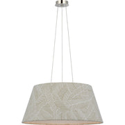 Caufield 29" Drum Pendant in Polished Nickel