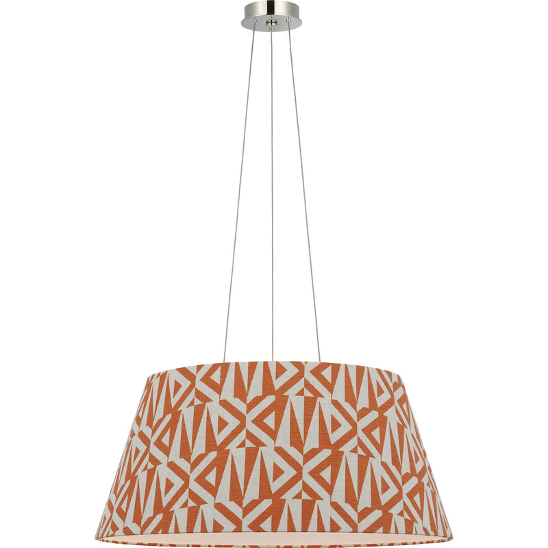 Caufield 29" Drum Pendant in Polished Nickel