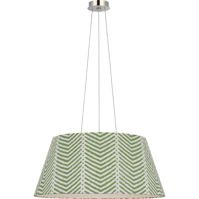 Caufield 29" Drum Pendant in Polished Nickel