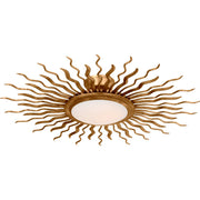 Re 31" Semi-Flush Mount in Gilded Iron