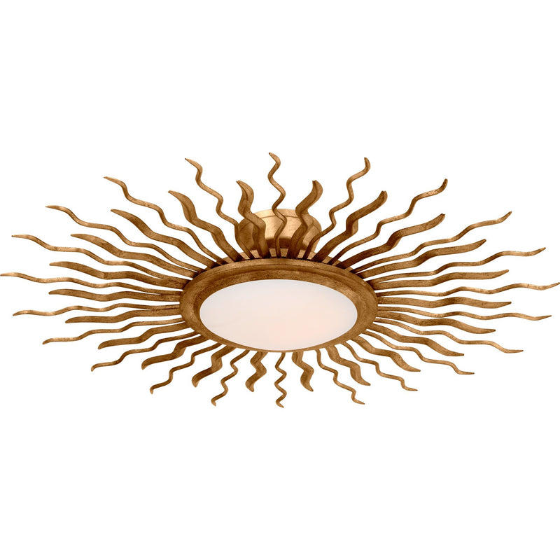 Re 31" Semi-Flush Mount in Gilded Iron