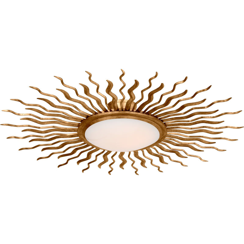 Re 38" Semi-Flush Mount in Gilded Iron