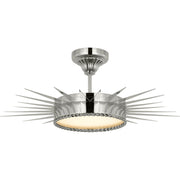 Soleil 28" Semi-Flush Mount in Polished Nickel
