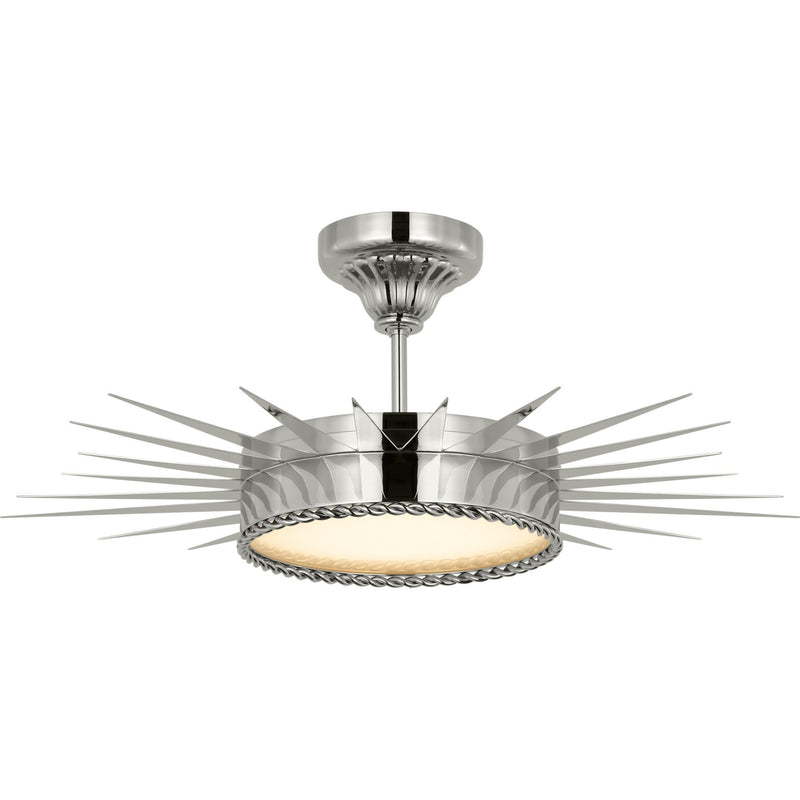 Soleil 28" Semi-Flush Mount in Polished Nickel