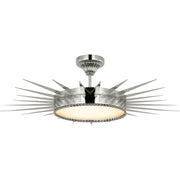 Soleil 36" Semi-Flush Mount in Polished Nickel