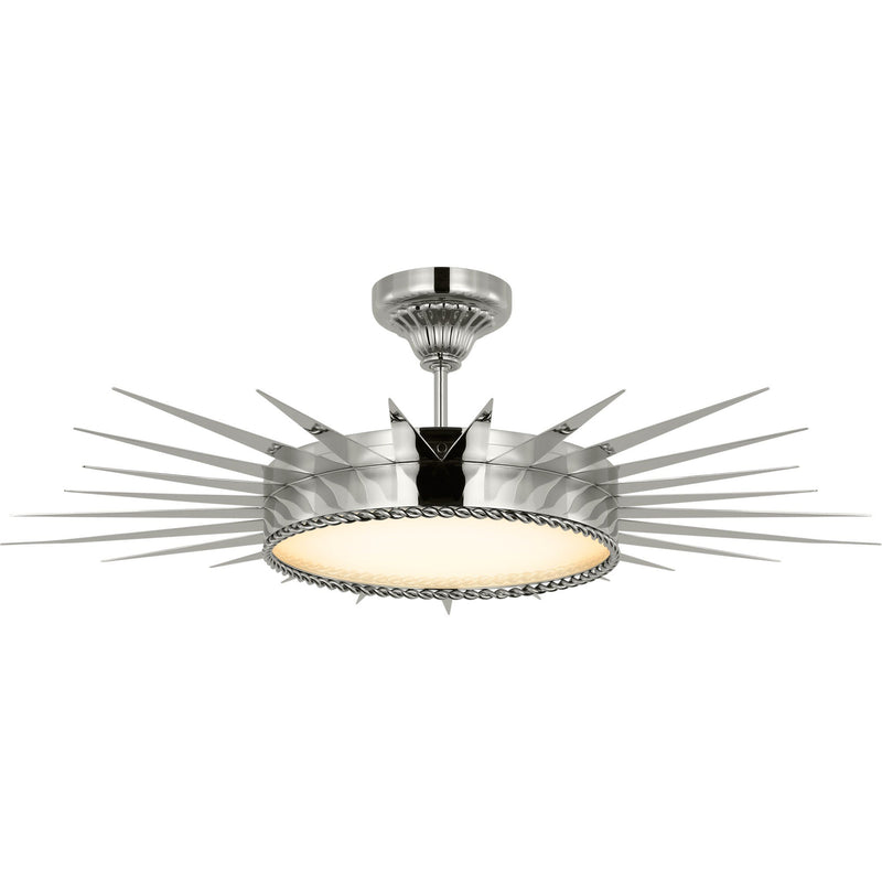 Soleil 36" Semi-Flush Mount in Polished Nickel