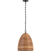 Emerson 14" Rattan Pendant in Bronze