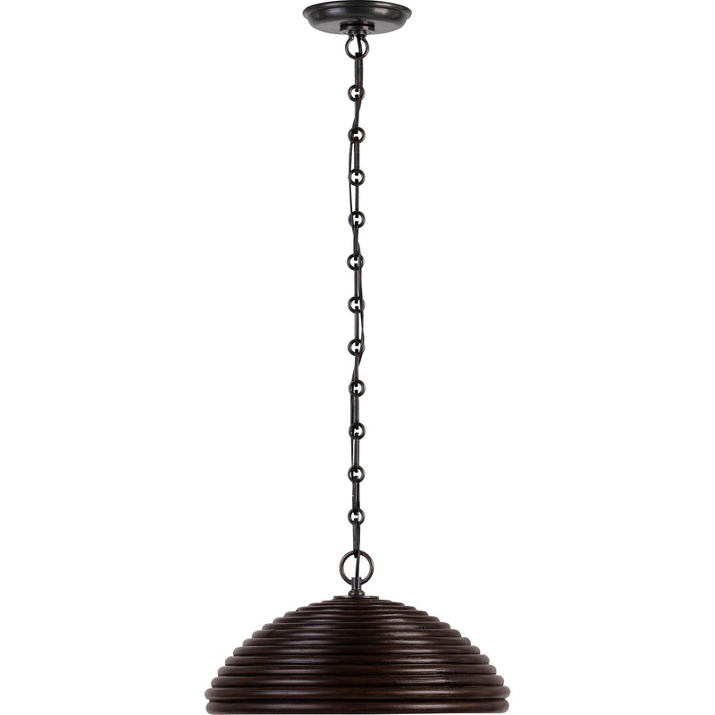 Emerson 16" Rattan Pendant in Bronze