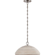 Emerson 16" Rattan Pendant in Polished Nickel