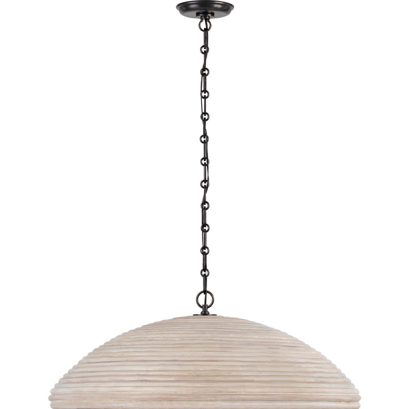 Emerson 29" Rattan Pendant in Bronze