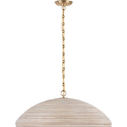 Emerson 29" Rattan Pendant in Hand-Rubbed Antique Brass