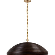 Emerson 29" Rattan Pendant in Hand-Rubbed Antique Brass