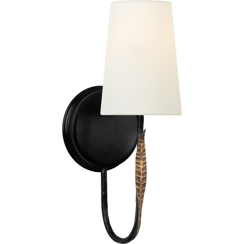 Kairos 14" Single Bath Sconce in Aged Iron and Roman Bronze