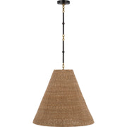 Goodman Large 2-Light Pendant in Bronze and Hand-Rubbed Antique Brass