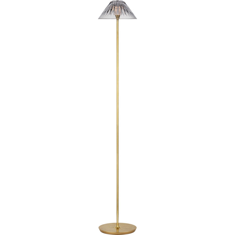 Blaze 55" Floor Lamp in Natural Brass