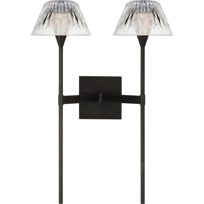 Blaze 19" 2-Light Tail Wall Sconce in Bronze