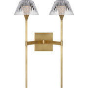 Blaze 19" 2-Light Tail Wall Sconce in Natural Brass
