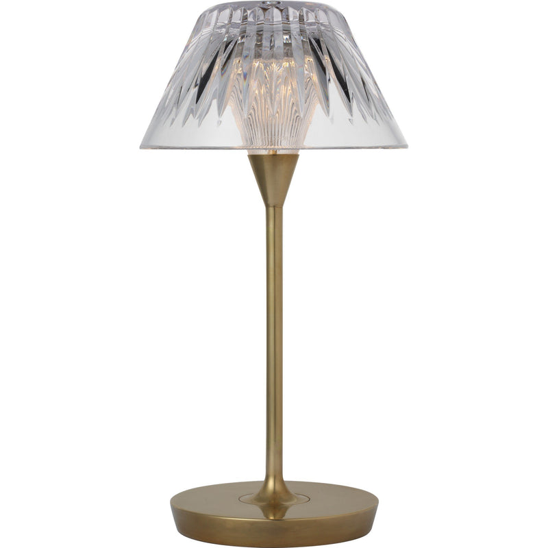 Blaze 12" Rechargeable Table Lamp in Natural Brass
