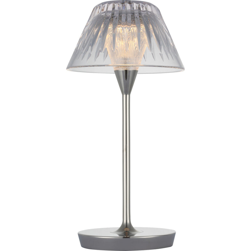 Blaze 12" Rechargeable Table Lamp in Polished Nickel