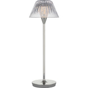 Blaze 16" Rechargeable Table Lamp in Polished Nickel