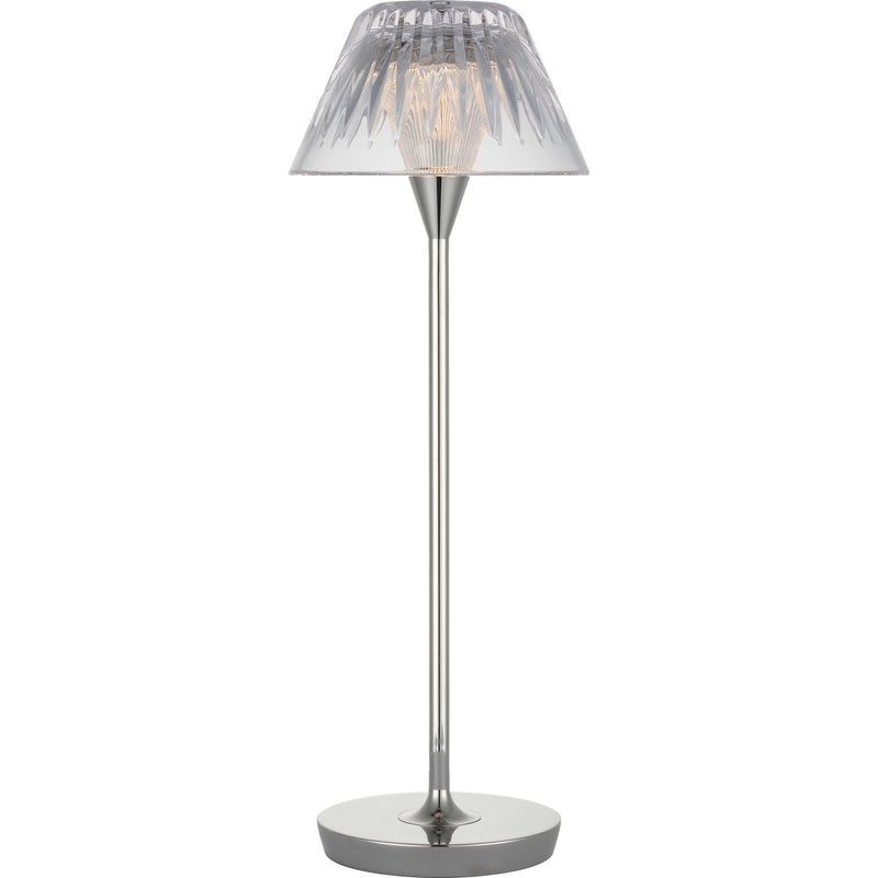 Blaze 16" Rechargeable Table Lamp in Polished Nickel