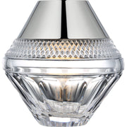 Copper Coast 5" Rechargeable Crystal Table Lamp in Polished Nickel
