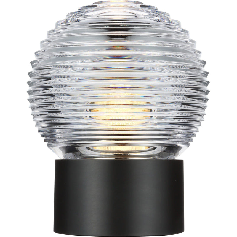 Circon 7" Rechargeable Crystal Table Lamp in Bronze