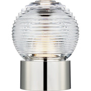 Circon 7" Rechargeable Crystal Table Lamp in Polished Nickel