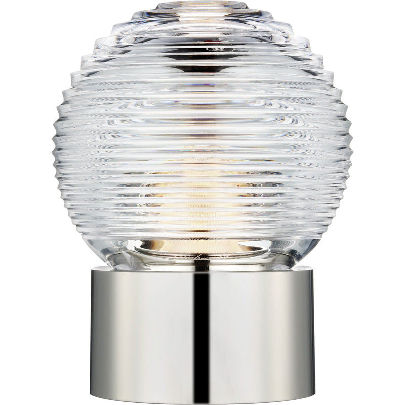 Circon 7" Rechargeable Crystal Table Lamp in Polished Nickel