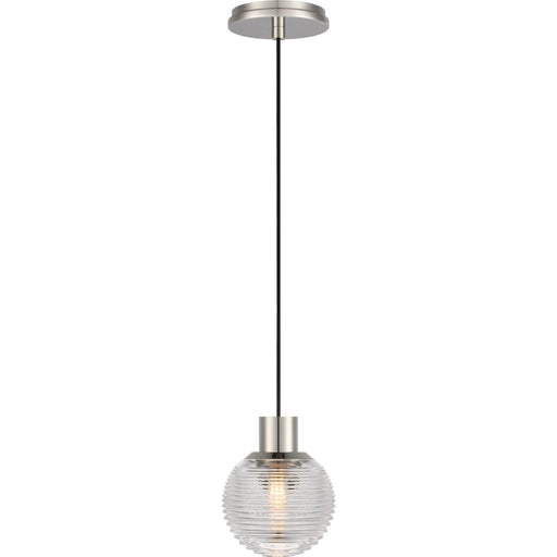 Circon 5" Crystal Mini Pendant in Polished Nickel