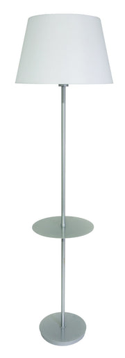 Vernon 60.75" Three-Light Floor Lamp with Table in Platinum Gray