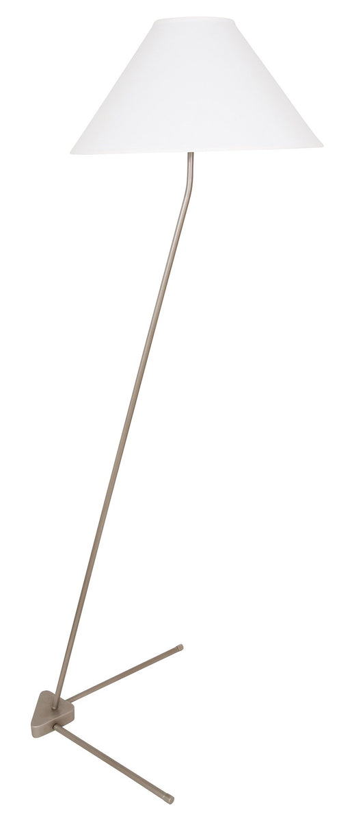 Victory Floor Lamp with Linen Shade in Champagne