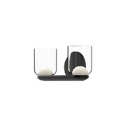 Cedar 12" Vanity Light in Black/Clear