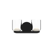 Cedar 12" Vanity Light in Black/Clear