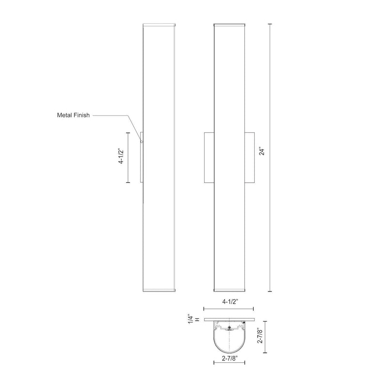 Longitude 24" Vanity Light in Chrome