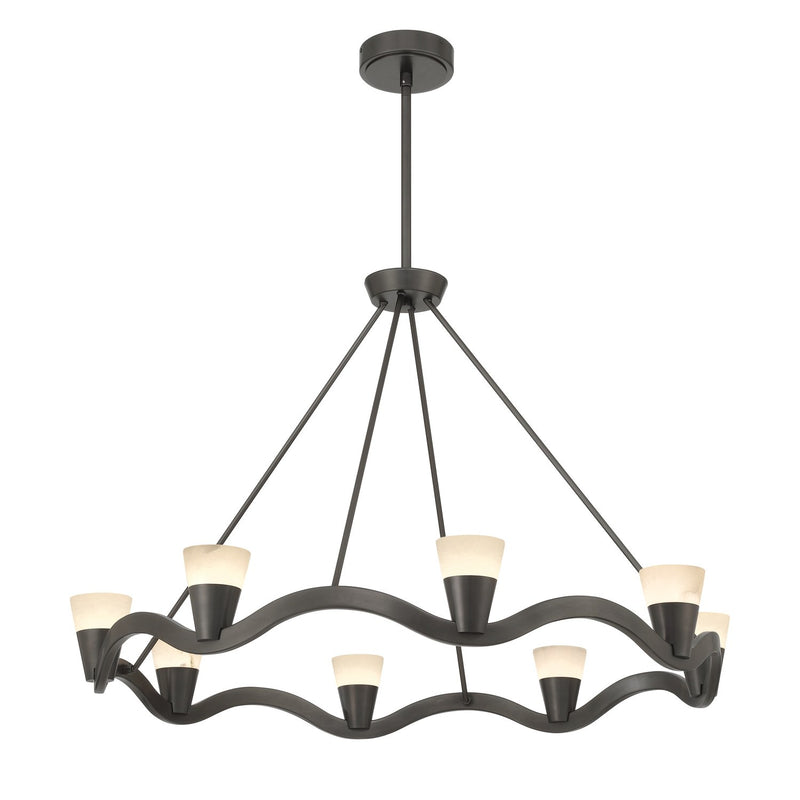 Vance 8 Light 39" Integrated LED Chandelier in Bronze Noir