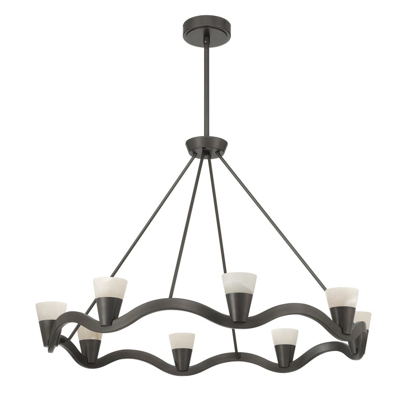 Vance 8 Light 39" Integrated LED Chandelier in Bronze Noir
