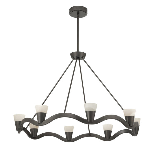 Vance 8 Light 39" Integrated LED Chandelier in Bronze Noir