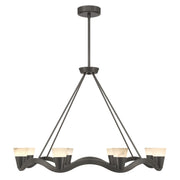Vance 8 Light 39" Integrated LED Chandelier in Bronze Noir