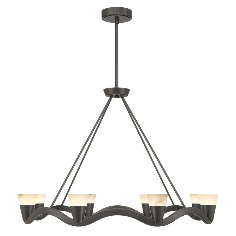 Vance 8 Light 39" Integrated LED Chandelier in Bronze Noir