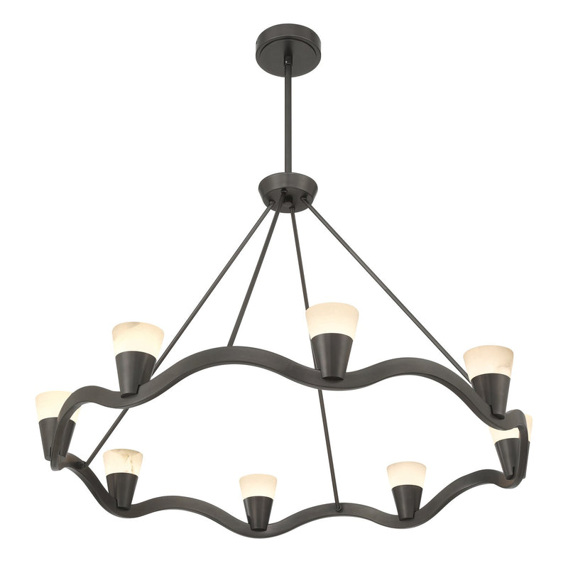 Vance 8 Light 39" Integrated LED Chandelier in Bronze Noir