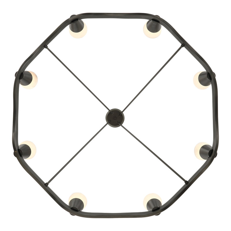 Vance 8 Light 39" Integrated LED Chandelier in Bronze Noir