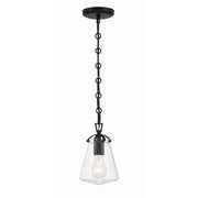 Voss 1 Light 5.75" Pendant in Matte Black