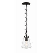Voss 1 Light 5.75" Pendant in Matte Black