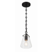 Voss 1 Light 5.75" Pendant in Matte Black
